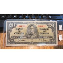 1937 Canada $20.00 Bank Note