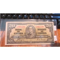 1937 Canada $20.00 Bank Note