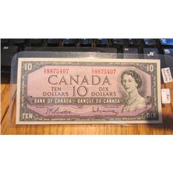 1954 Canada $10.00 Bank Note