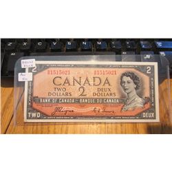 1954 Canada $2.00 Bank Note Devils Face