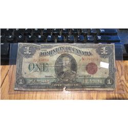 1923 Canada $1.00  Bank Note