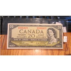 1954 Canada $20.00 Bank Note