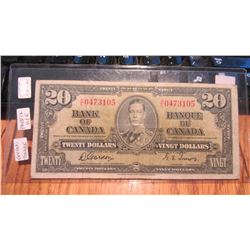 1937 Canada $20.00 Bank Note