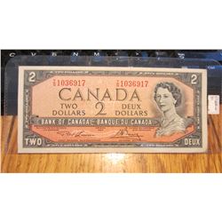 1954 Canada $2.00 Bank Note