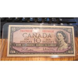 1954 Canada $10.00 Bank Note