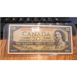 1954 Canada $20.00 Bank Note