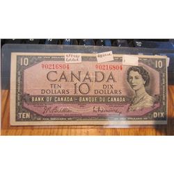 1954 Canada $10.00 Bank Note