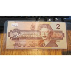 1986 Canada $2.00 Bank Note