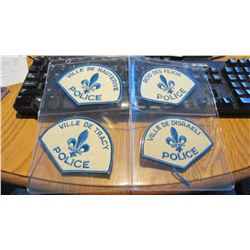 Set of 4 Quebec Police Badges