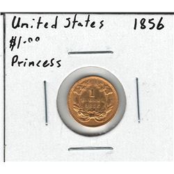 1856 USA $1.00 Gold Coin