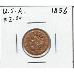 1856 USA $2.5 Gold Coin