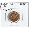 Image 1 : 1878 USA $2.5 Gold Coin