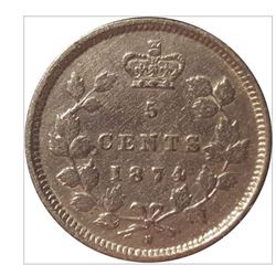 1874-H Canada 5 Cent