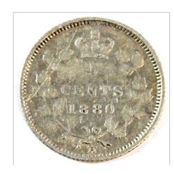 1880-H Canada 5 Cent