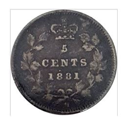 1881-H Canada 5 Cent