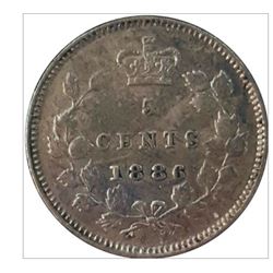 1886 Canada 5 Cent