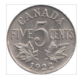 1922 Canada 5 Cent
