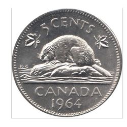 1964 Canada 5 Cent