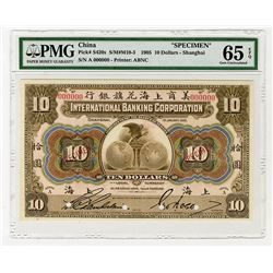 International Banking Corporation, 1905 "Shanghai" Issue Specimen.