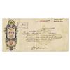 Image 1 : Jewish People's (or National) Bank in Harbin, 1928 Issued Bill of Exchange With Revenue Imprint.