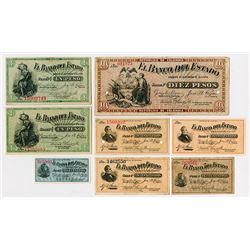 Banco Del Estado, 1900 Regular Issue Assortment.