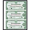 Image 1 : Banco Nacional de Cuba Traveler's Checks, ND (ca.1940-50's) Uncut Specimen  Sheet of 3.