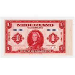 Nederland - Muntbiljet, 1943 Specimen Banknote.