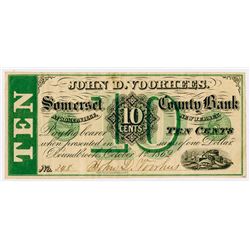 John D.Voorhees. 1862. Obsolete Note.