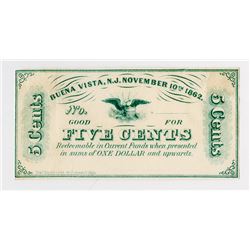 W.D Hood. 1862. Obsolete Scrip Note.