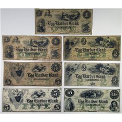 Egg Harbor Bank. 1861. Septet of Obsolete Notes.