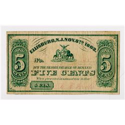 E.H. Fowler. 1862. Obsolete Scrip Note.