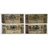 Image 1 : Monmouth Bank. 1841-1844. Quartet of Obsolete Notes.