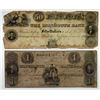 Image 1 : Monmouth Bank. 1858. Pair of Obsolete Notes.