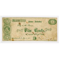 James Buckelew. 1862. Obsolete Note.