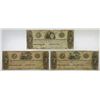 Image 1 : Franklin Bank of New Jersey. 1827. Trio of Obsolete Notes.