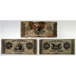 J.Winn & Co.(New York). 1862. Trio of Obsolete Notes.
