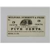 Image 1 : Millville, N.J.. Mulford, Dummett & Fries. 1862. Obsolete Scrip Note.