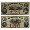Image 1 : Mount Holly Bank. 1862 Obsolete Note pair.