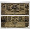 Image 1 : Farmers and Mechanics Bank. 1838 Obsolete Banknote Pair