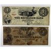 Image 1 : Mechanics Bank. 1863 Obsolete Banknote Pair