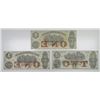 Image 2 : Sussex Bank. 1850's Obsolete Banknote Trio.
