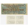 Image 2 : North Georgia Fair, Atlanta, 1878 Ad on Back of 1864 CSA $10 Note & Back of 4 Proof Tickets for Fair