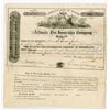 Image 1 : Atlantic Fire Insurance Co., 1851 Stock Certificate