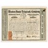 Image 1 : Western Union Telegraph Co., Extension Stock - Collins Overland Line, 1964 Issued Stock Certificate 