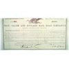 Image 2 : Troy, Salem and Rutland Railroad Co., 1865 I/C Bond Signed by Jay Gould as President and on Back.