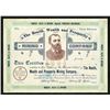 Image 1 : Health, Wealth and Prosperity Mining Co., ca.1890's Good Luck Certificate from Phoenix Bourbon.