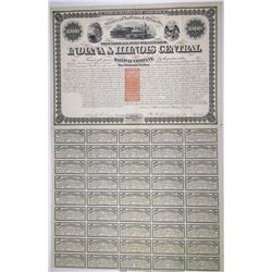 Indiana & Illinois Central Railway Co. 1871 I/C Bond with Imprinted Revenues.