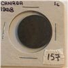 Image 1 : Very Nice 1908 Canada Large Cent in a Old Holder