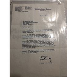 Extremely Rare January 1968 Signed Robert F Kennedy Letter with Original Envelope