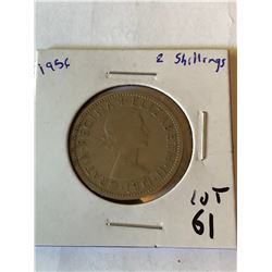 1956 Great Britain 2 Shillings